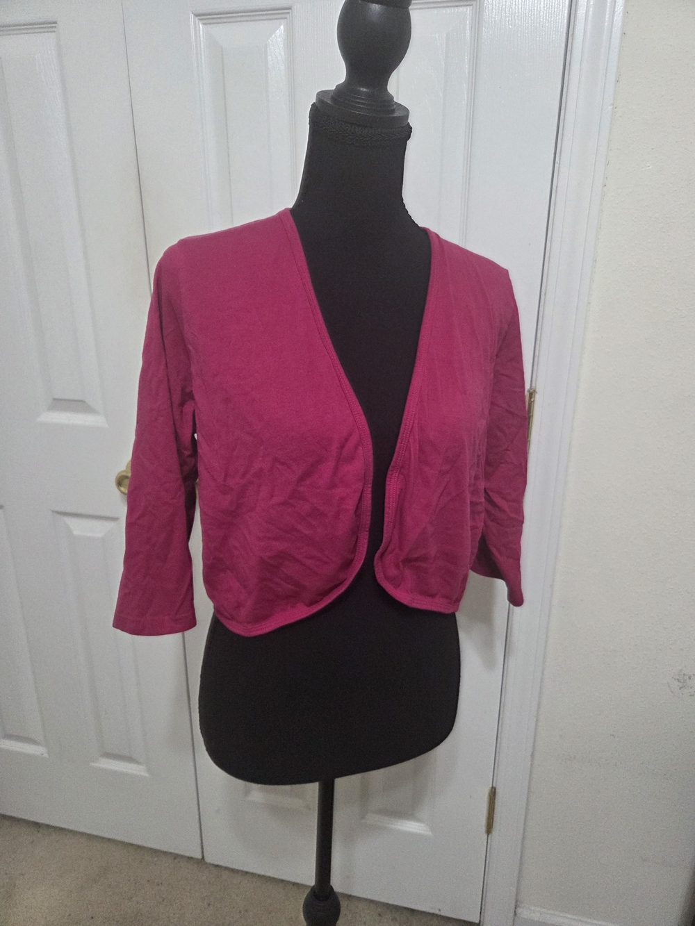 Women's Pink Open-Front Shrug - Stylish Layering